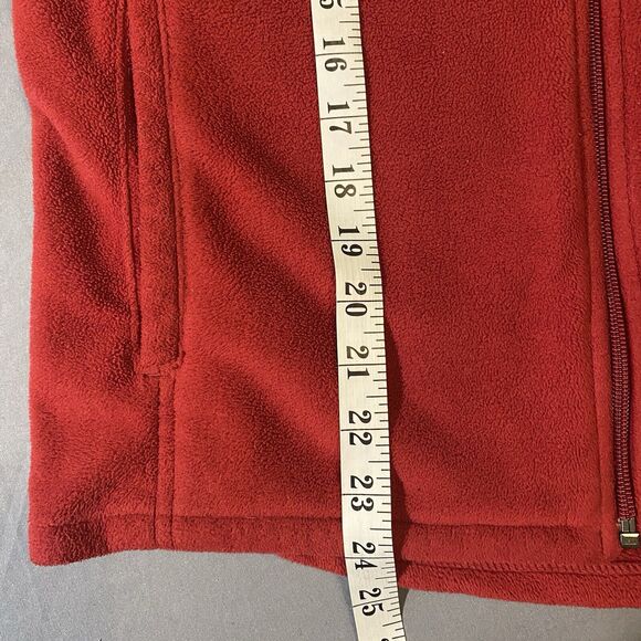 Woolrich Andes Fleece Vest Women's Large Red Mock Neck Pockets Outdoors Holiday - Picture 7 of 11